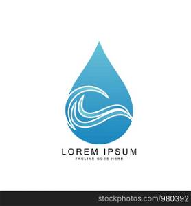 sea water and landscape logo template