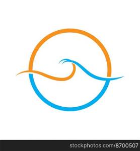 Sea wave logo icon illustration