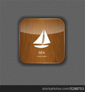Sea wood application icons vector illustration