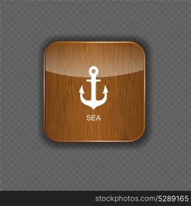 Sea wood application icons vector illustration