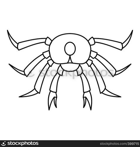 Seafood crab icon. Outline illustration of seafood crab vector icon for web. Seafood crab icon, outline style