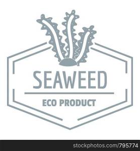 Seafood logo. Simple illustration of seafood vector logo for web. Seafood logo, simple gray style