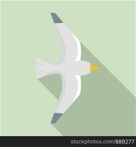 Seagull icon. Flat illustration of seagull vector icon for web design. Seagull icon, flat style