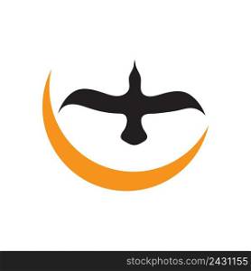 seagull icon logo vector design