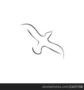 seagull icon logo vector design
