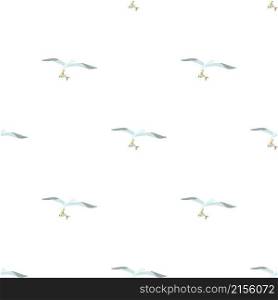 Seagull is carrying a fish in a beak pattern seamless background texture repeat wallpaper geometric vector. Seagull is carrying a fish in a beak pattern seamless vector