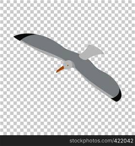 Seagull isometric icon 3d on a transparent background vector illustration. Seagull isometric icon