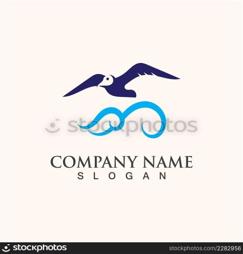 Seagull Logo design, themes, templates graphic elements wildlife animal icon