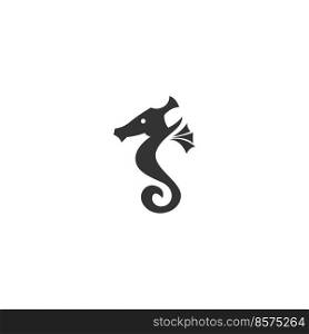 Seahorse icon logo design illustration template