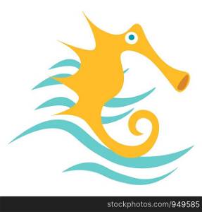 Seahorse illustration vector on white background