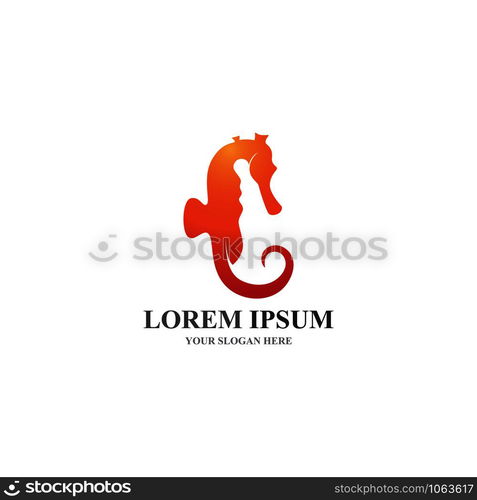 seahorse logo and symbol icon vector