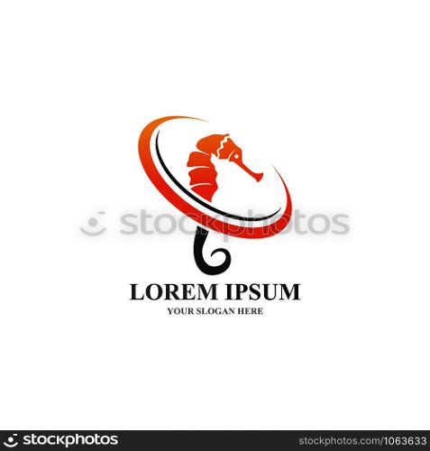 seahorse logo and symbol icon vector