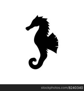 Seahorse logo icon, vector illustration template design