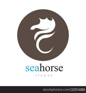 seahorse logo vector illustration design