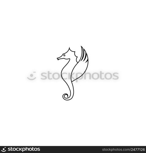 Seahorse logo vector,illustration design template.