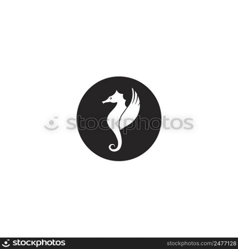Seahorse logo vector,illustration design template.