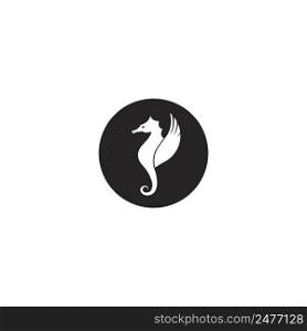 Seahorse logo vector,illustration design template.