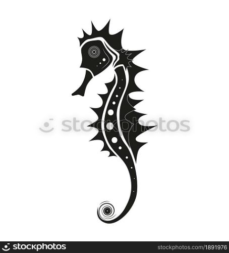 Seahorse original creative design. Vector illustration.