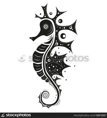 Seahorse original creative design. Vector illustration.