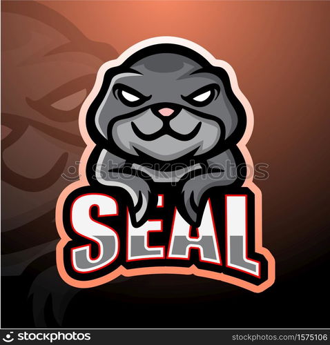 Seal mascot esport logo design