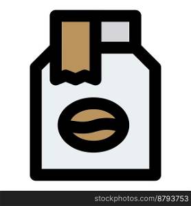 Sealed coffee package light vector icon