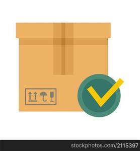 Sealed parcel icon. Flat illustration of sealed parcel vector icon isolated on white background. Sealed parcel icon flat isolated vector