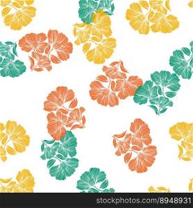 Seam≤ss pattern with retro flowers. V∫a≥floral background. Design for fabric, texti≤pr∫, wrapπng paper, cover, poster. Vector illustration. Seam≤ss pattern with retro flowers. V∫a≥floral background.