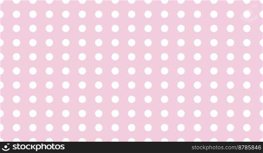 Seam≤ss polka dot pattern. Vector repeating texture. Polka dot with color pastel background. Pink polka dot pattern. Pink polka wrapπng texture. Vector illustration