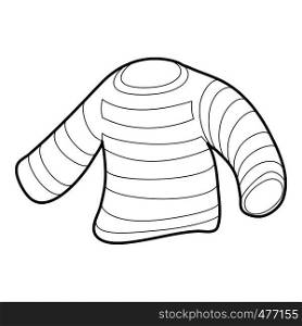 Seaman clothes icon in outline style isolated on white vector illustration. Seaman clothes icon outline