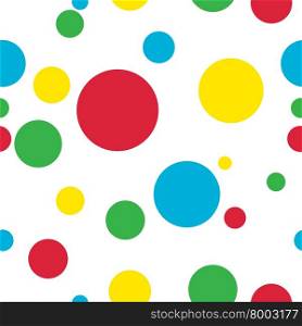 Seamles pattern with colored bubbles over white