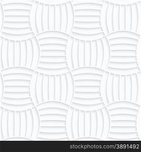 Seamless 3D background. White quilling paper. Realistic shadow and cut out of paper effect. Geometrical pattern.Quilling paper striped pin will.
