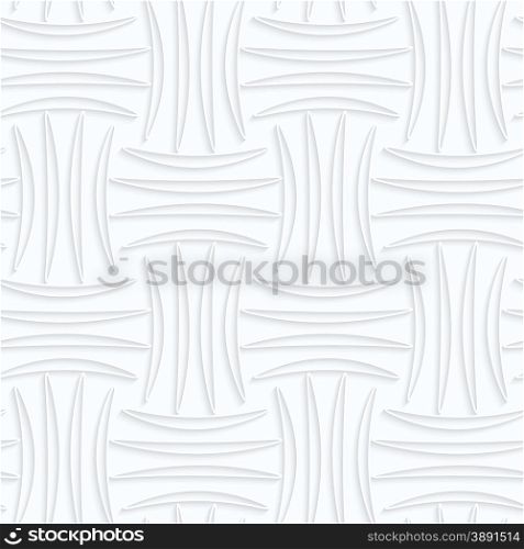Seamless 3D background. White quilling paper. Realistic shadow and cut out of paper effect. Geometrical pattern.Quilling paper four strip pin will.