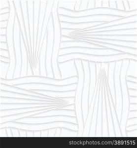 Seamless 3D background. White quilling paper. Realistic shadow and cut out of paper effect. Geometrical pattern.Quilling paper striped pin will with rays.