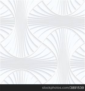 Seamless 3D background. White quilling paper. Realistic shadow and cut out of paper effect. Geometrical pattern.Quilling paper striped rounded pin will.