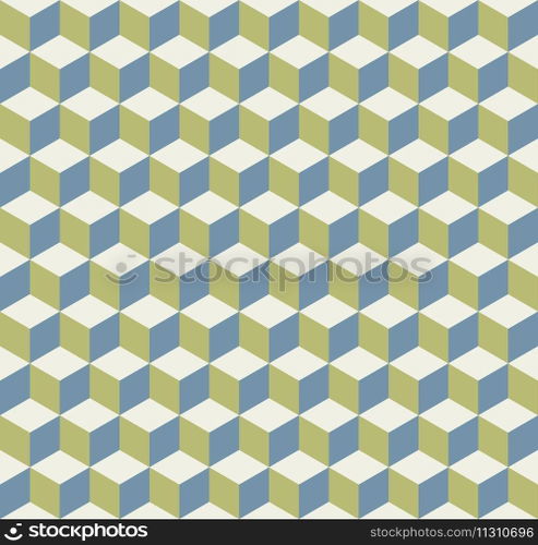 Seamless 3d cube pattern background texture