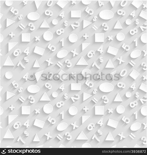 Seamless 3d vector of geometric shapes and figures.