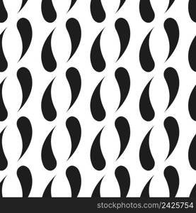 Seamless abstract background comma Doodle, vector cute black and white background for fabric, Wallpaper, wrapping paper, postcards and games