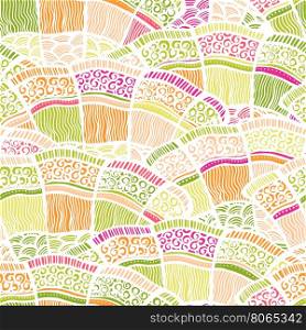 Seamless abstract background pattern in bright spring colors. Vector illustration.