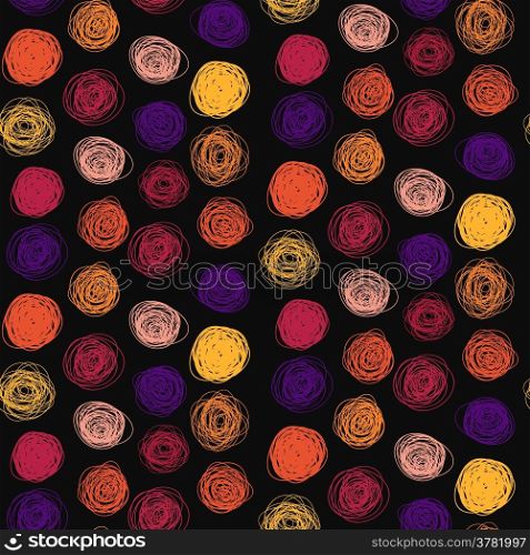Seamless abstract childish scribble pattern (vector). Colorful seamless abstract childish scribble vector pattern