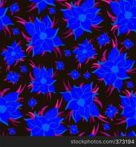 Seamless abstract color pattern with watercolor flowers
