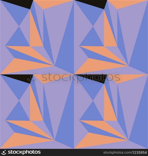 Seamless abstract geometric colorful vector pattern for continuous replicate.. Seamless geometric pattern in pop art design. Vector abstract art.