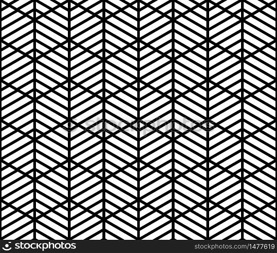 Seamless abstract geometric pattern with thick lines. Seamless abstract geometric pattern in black and white