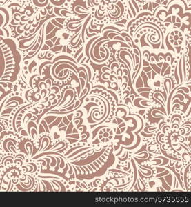 Seamless abstract hand-drawn pattern. Gorgeous seamless floral background. Vector illustration.