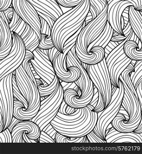 Seamless abstract hand drawn pattern waves background.. Seamless abstract hand drawn pattern waves background