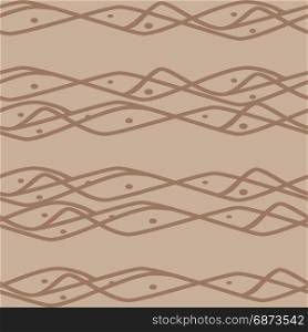 Seamless abstract horizontal lines pattern background. Seamless horizontal lines pattern in brown colors. Good for textile, package or other decoration.