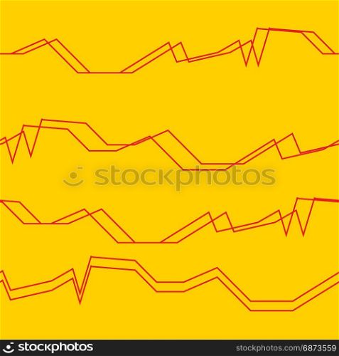 Seamless abstract horizontal lines pattern background. Seamless horizontal lines pattern in red an yellow colors. Good for textile, package or other decoration.