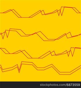 Seamless abstract horizontal lines pattern background. Seamless horizontal lines pattern in red an yellow colors. Good for textile, package or other decoration.