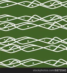Seamless abstract horizontal lines pattern background. Seamless horizontal lines pattern in white and green colors. Good for textile, package or other decoration.