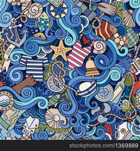 Seamless abstract pattern nautical and marine background. Seamless pattern sealife and marine