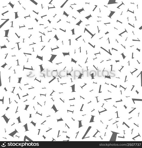 Seamless abstract pattern of the number 1 for texture, textiles and simple backgrounds